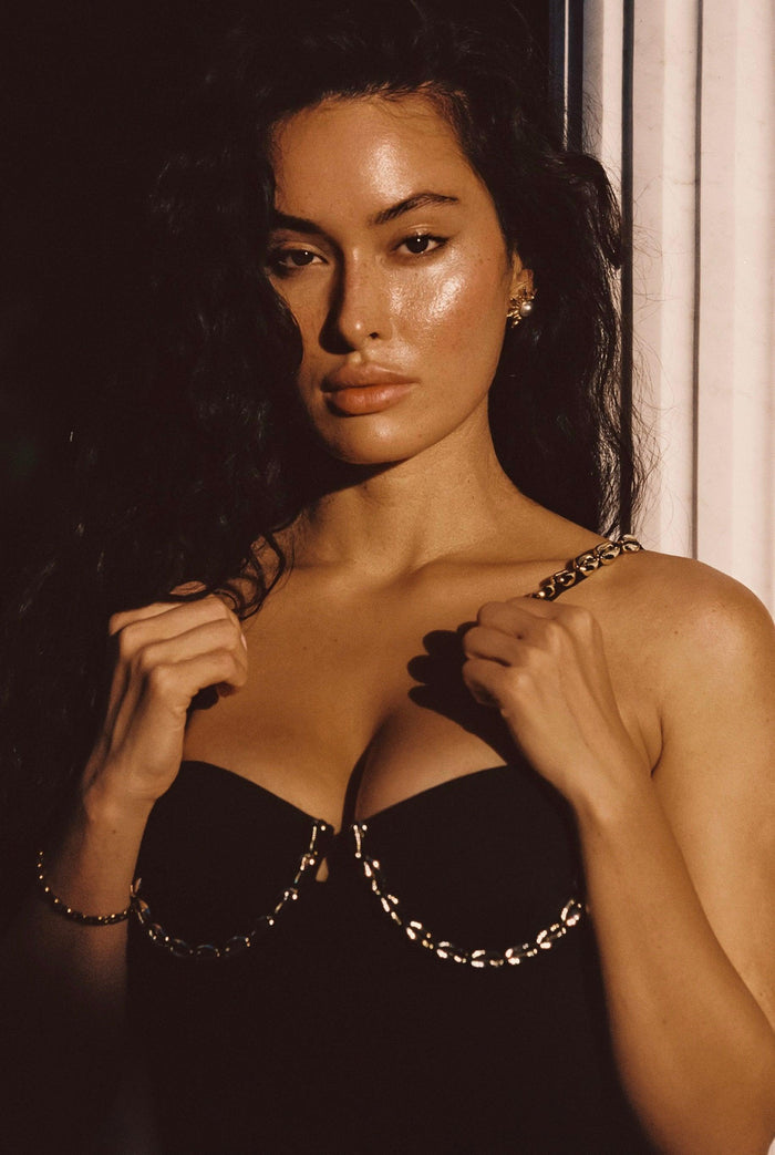 SIDNEY Balconette One-piece Swimwear in Black